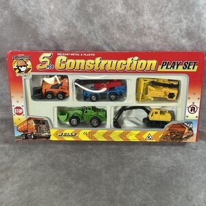 Welly Die Cast Plastic Construction Playset Vehicle Excavator Backhoe NEW